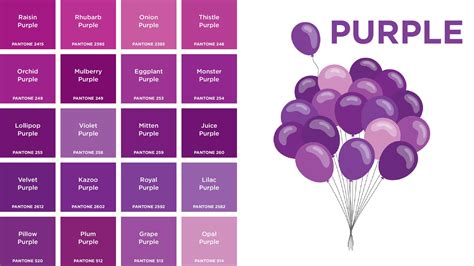 Purple Colors Names Picture Gallery French And Fancy Inspired