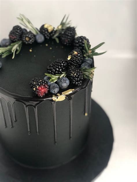 Elegant Black Drip Cake Cake Cake Designs Simple Birthday Cake