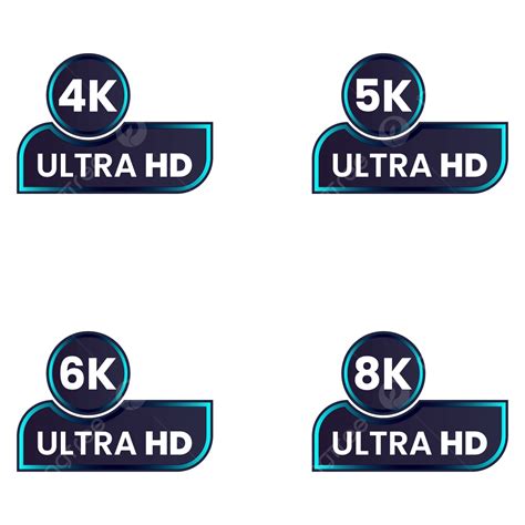 Transparent 4k 5k 6k 8k Ultra Hd Button 4k Ultra Hd Ultra Hd Icon