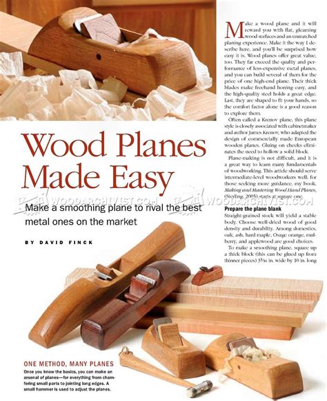 Diy Hand Plane • Woodarchivist
