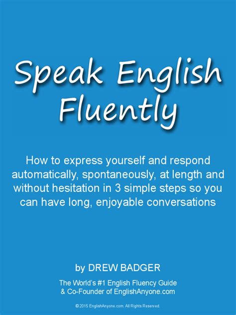 Guide To Speak English Fluently Fluency English Language
