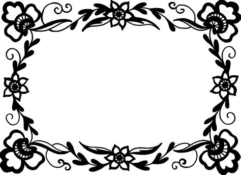 9 Rectangle Flower Frame Vector PNG Transparent SVG Vol 2 OnlyGFX