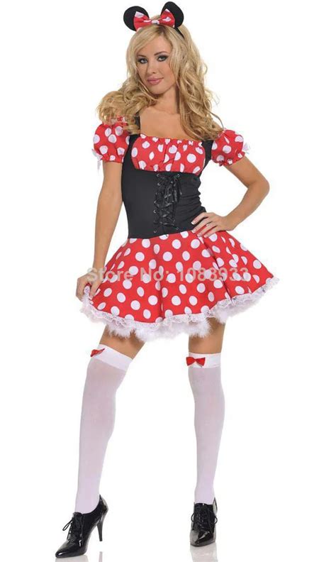 Red Minnie Mouse Costume Women Minnie Mouse Costumes Adult Halloween Costumes For Women Party