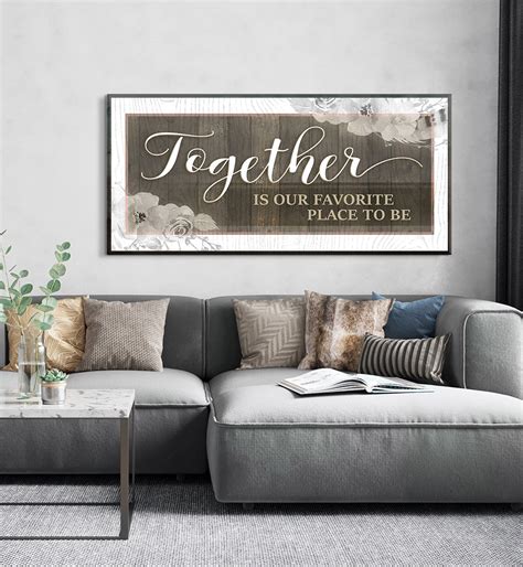 Couples Wall Art Together Is Our Fav Place V6 Wood Frame Ready To Ha