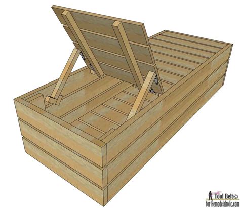 Remodelaholic Diy Reclining Outdoor Lounge Chair With Storage