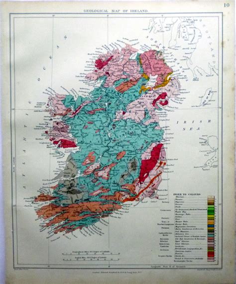 Geological Map Of Ireland Simon Hunter Antique Maps