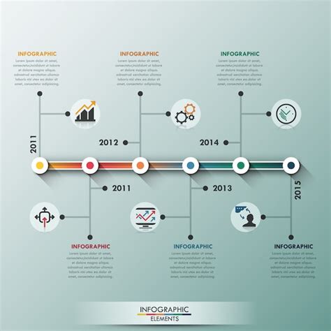 Premium Vector Modern Infographic Linear Timeline