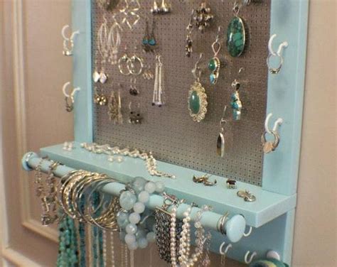 On Sale Beautiful Turquoise Wall Mounted Jewelry Organizer With A
