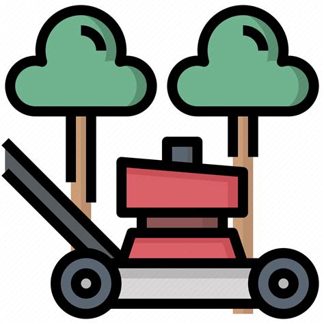 Farming Gardening Lawn Machine Mower Yard Icon Download On