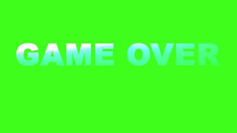 Game Over Vhs Inspired Glitch Text Loop Greenscreen
