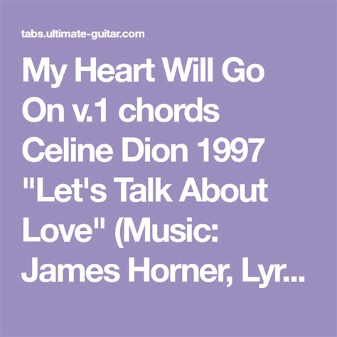 Bm let's talk about us bm/a em let's talk about life em/d a a7 let's talk about trust. Celine Dion - My Heart Will Go On (Chords) | Celine dion, Let's talk about love, My heart