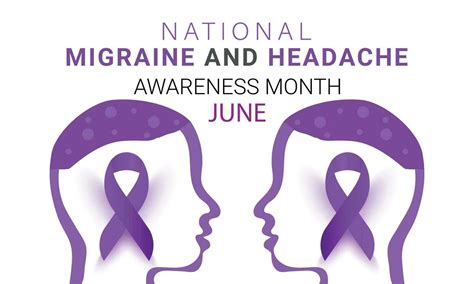 National Migraine And Headache Awareness Month June Background Banner