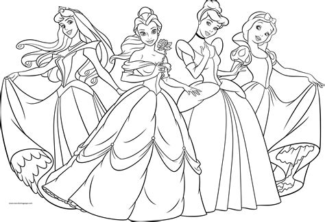 Coloring Page Disney Princess Coloring Pages Princess
