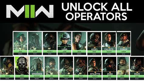 How To Unlock All Operators In Modern Warfare 2 All 21 Skins Youtube