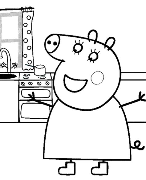Peppa pig characters coloring pages including peppa pig, george little brother, mummy pig, daddy pig, peppas friends danny dog, suzy sheep, emily, rebecca rabbit pedro pony, and more. Peppa colouring pages 28 - Topcoloringpages.net