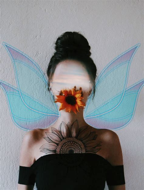 Freetoedit Angel Wings Fairy Sunflower Girl Aesthetic