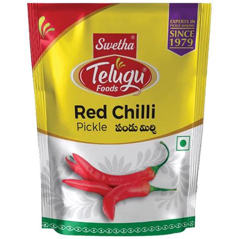 Buy Swetha Telugu Foods Telugu Foods Red Chilli Pickle Online At Best