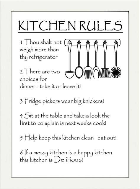 Kitchen Rules Printable Lil Luna Our Kitchen Rules Kitchen Pinterest