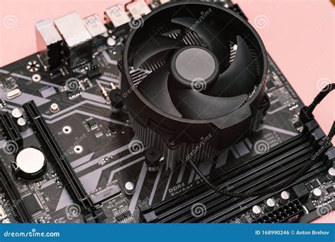 The Cooling System Of The Processor On The Computer A Cooler With A