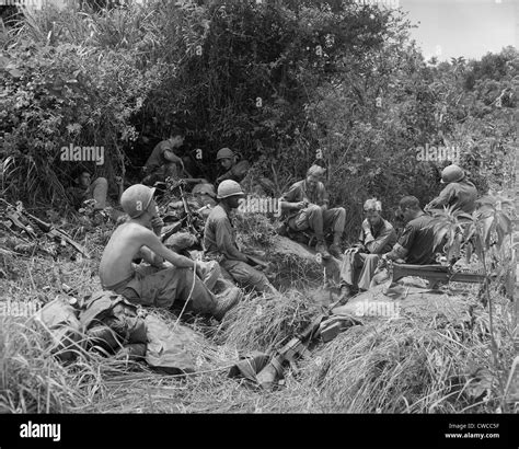 Vietnam War Soldiers Of The 101st Airborne Division Take A Break