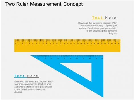 Two Ruler Measurement Concept Flat Powerpoint Design Powerpoint Slide