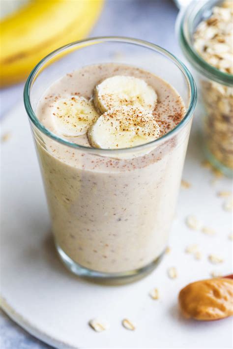 healthy banana oatmeal smoothie little sunny kitchen