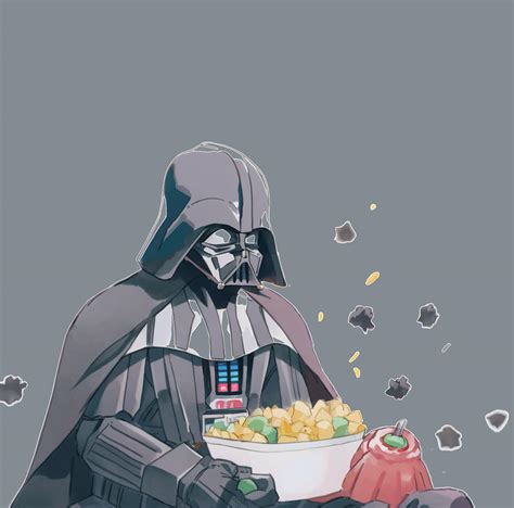 Darth Vader Eating A Bowl Of Pistachios Digital Art By Ezra Welsh