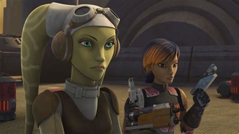 Star Wars Rebels Hera Syndulla And Sabine Wren Vs Fyrnocks 1080p
