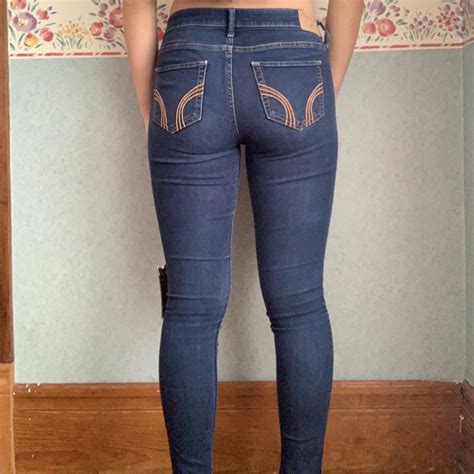 hollister super skinny jeans for a tight fit from depop