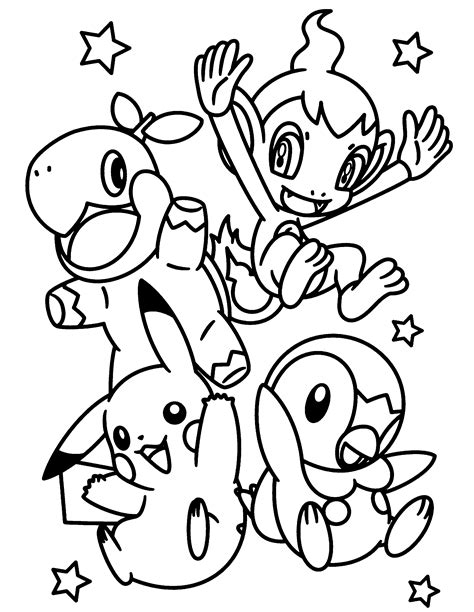 Pokemon Chimchar 4 Coloring Page Anime Coloring Pages