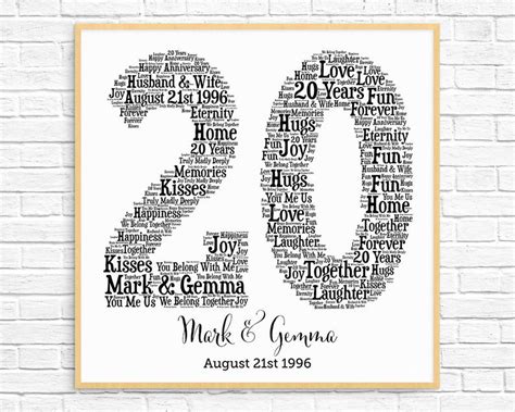 20th Wedding Anniversary Gift Ideas I found in July 2019 - Anniversar