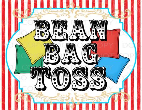 Bean Bag Toss Sign