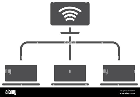 Scheme Of Modern Computers Network Laptop Computers Connected To