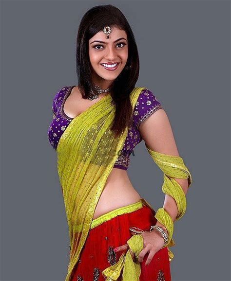 Scandals Kajal Agarwal Navel And Body Show In Traditional