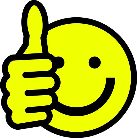 Smiley Face With Thumbs Up Clipart Clipground