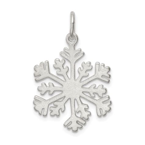 925 Sterling Silver Snowflake Pendant Charm Necklace Winter Fine