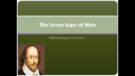 the seven ages of man by william shakespeare english version youtube