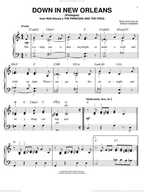 Down In New Orleans Sheet Music For Piano Solo Pdf Interactive