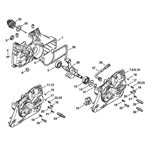 Stihl Ms 361 Chainsaw Ms361 C Qz Parts Diagram Crankcase