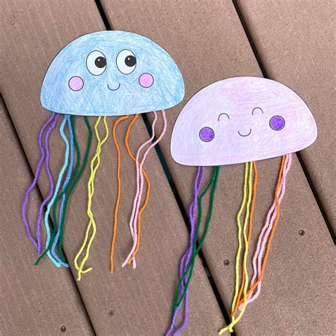 Free Printable Jellyfish Paper Craft For Kids Easy