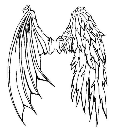 Half Angel Half Demon Drawing Free Download On Clipartmag