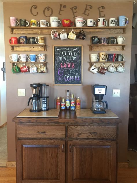 Yes My Coffee Bar Is Finally Complete Coffee Bar Home Coffee Kitchen Kitchen Decor