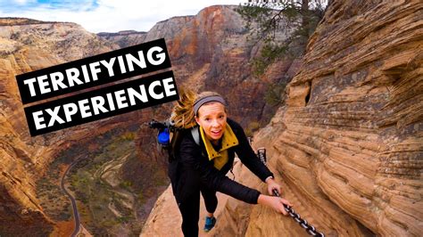 Terrifying Experience Hiking Angels Landing Hike In Zion National Park Utah Youtube