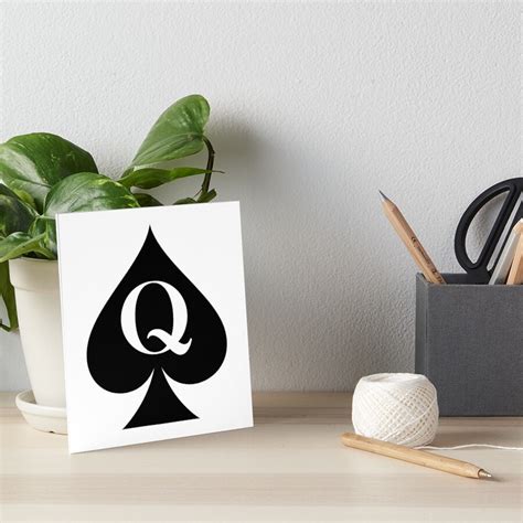 Cuckold Queen Of Spades Symbol Art Board Print For Sale By Artfx