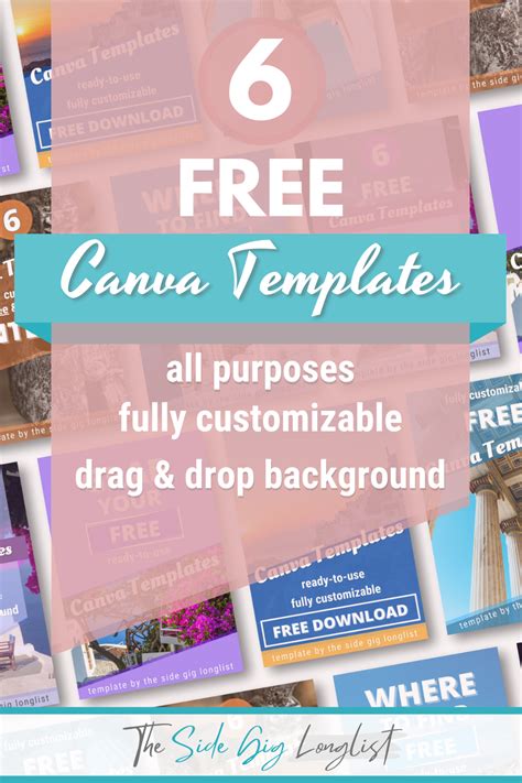 6 Free Canva Templates For Pinterest Template Free Templates Free