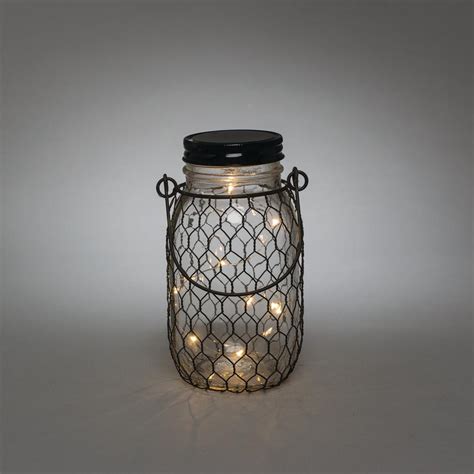 Everlasting Glow 35 In X 7 In Black Wire Led Lighted Mason Jar 93241