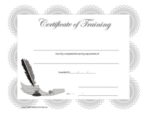 Training Certificate Template Grey Download Printable Pdf