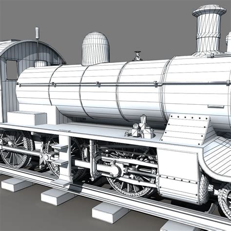 Old Steam Locomotive 01 3d Model Cgtrader