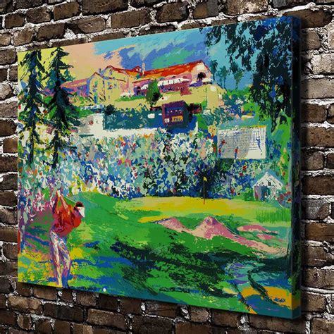 A1871 Leroy Neiman Abstract City Playing Golf Landscape