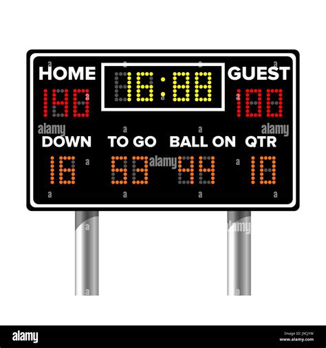 American Football Scoreboard Sport Game Score Digital Led Dots